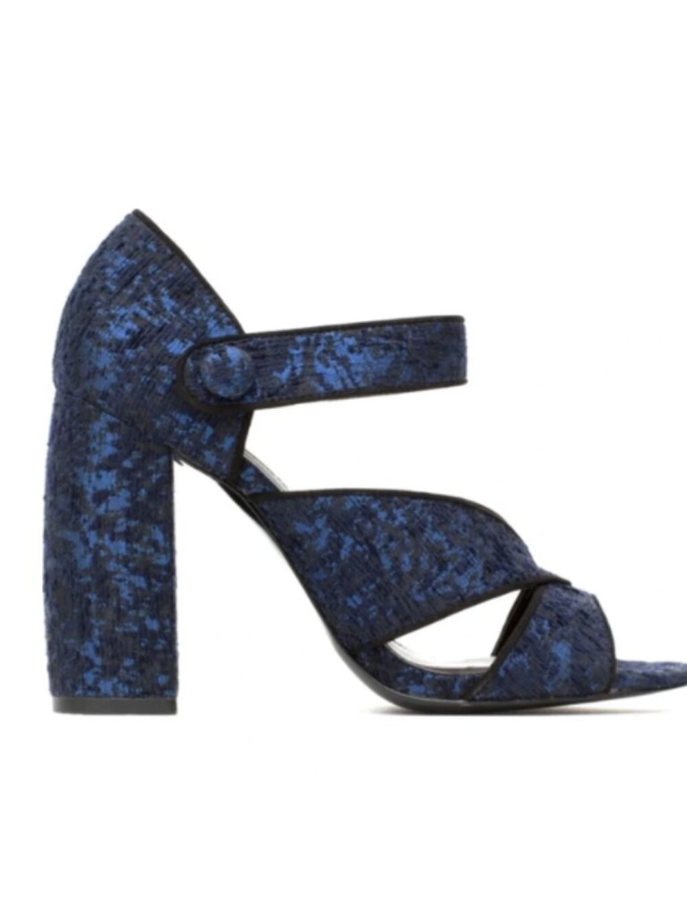NEW Zara Size 6 / EU 36 Brocade Textured High Heel Open Toe Sandals